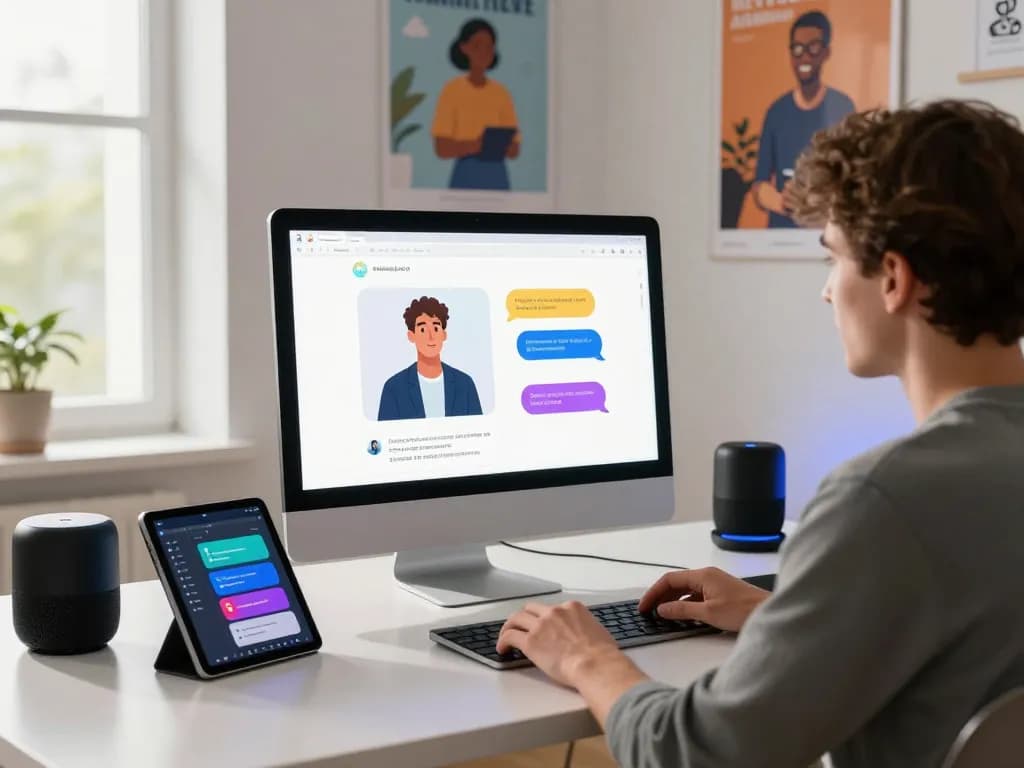 Engaging with spicychat AI chatbot in a modern digital workspace, showcasing interactive dialogue.