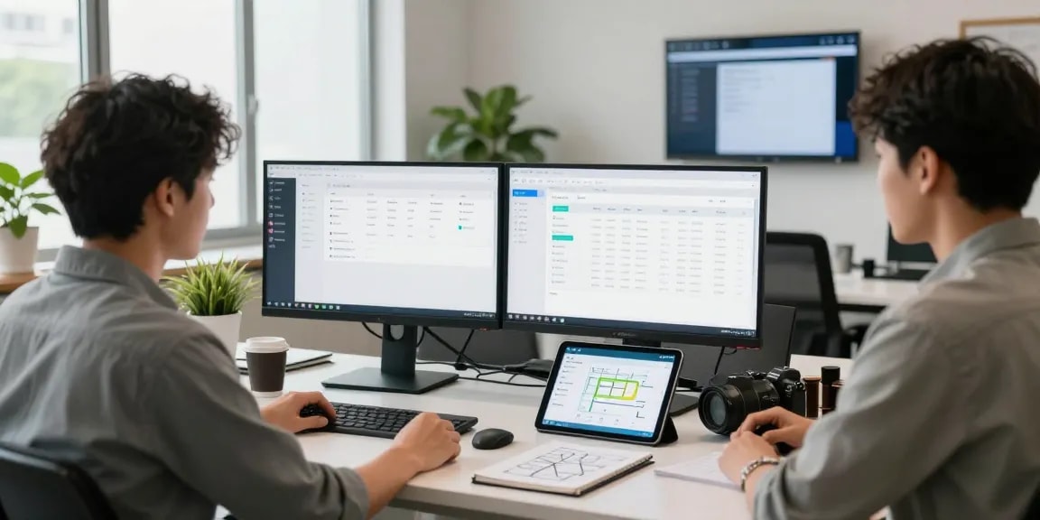 ServiceJan provides innovative software that sends jobs to technicians, streamlining operations in a modern office setting.