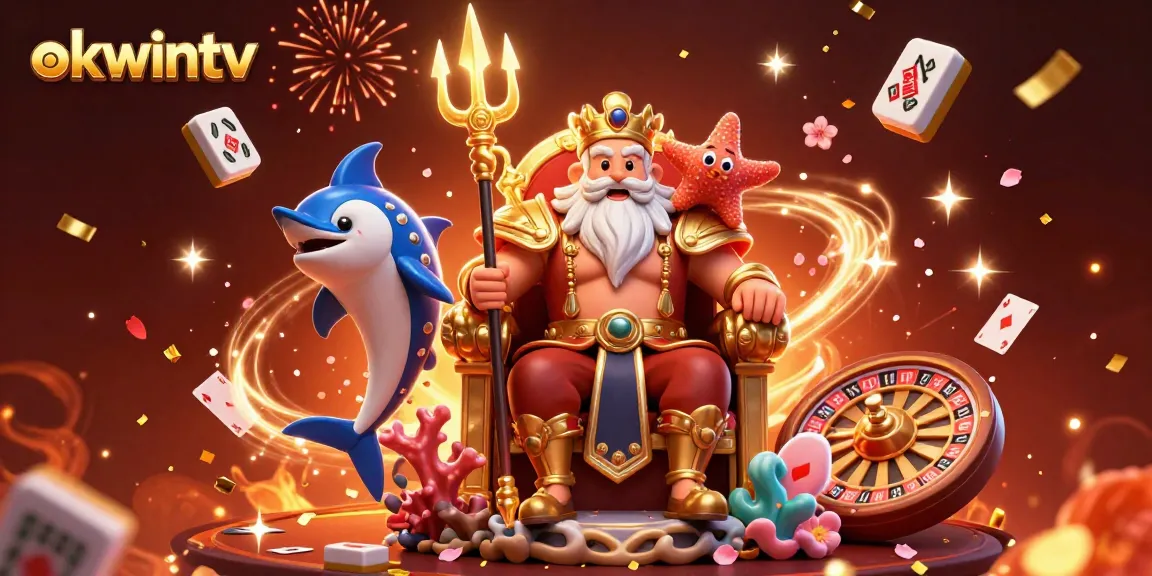 Experience high-stakes gaming with okwintv, featuring vibrant characters and iconic casino elements.