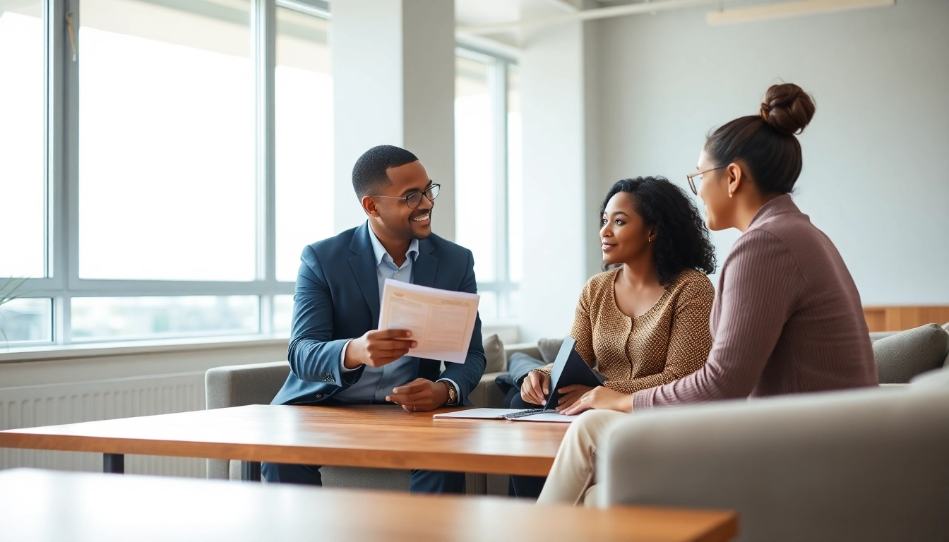 Fiduciary financial advisor nova va assists clients in a modern office environment.