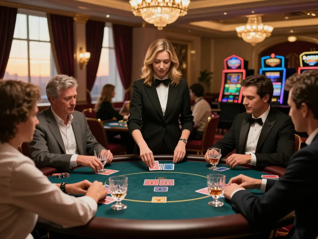 Players in a luxurious go8 poker room strategizing their next moves during a high-stakes game.