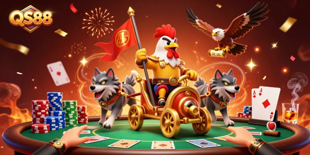 Experience thrilling moments in QS88 as players engage in high-stakes poker battles.