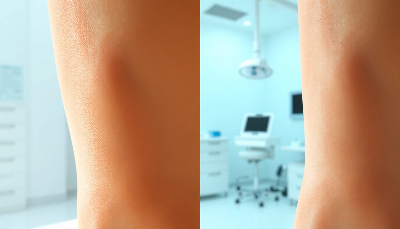 Comparative view of bleached anuses before and after treatment illustrating results.