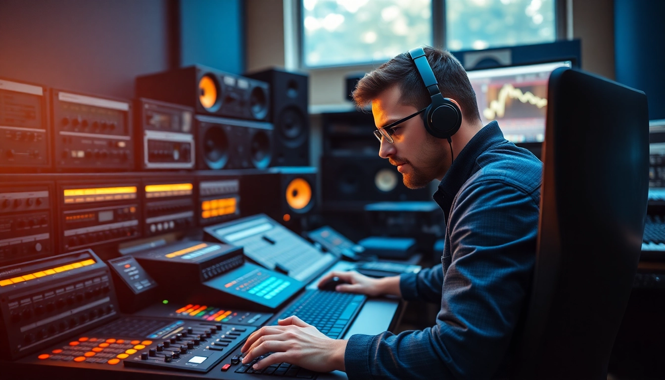 Enhance your sound quality with online mastering in a professional studio setting.