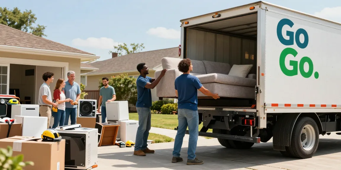 Efficient junk removal team in action for target Junk Removal Vancouver, showcasing family satisfaction.