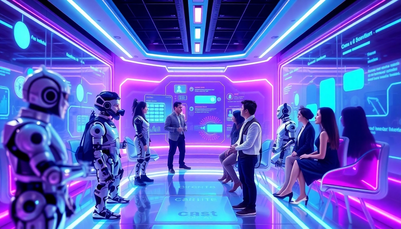 Engaging scene depicting crush on ai characters in a modern virtual chat environment.