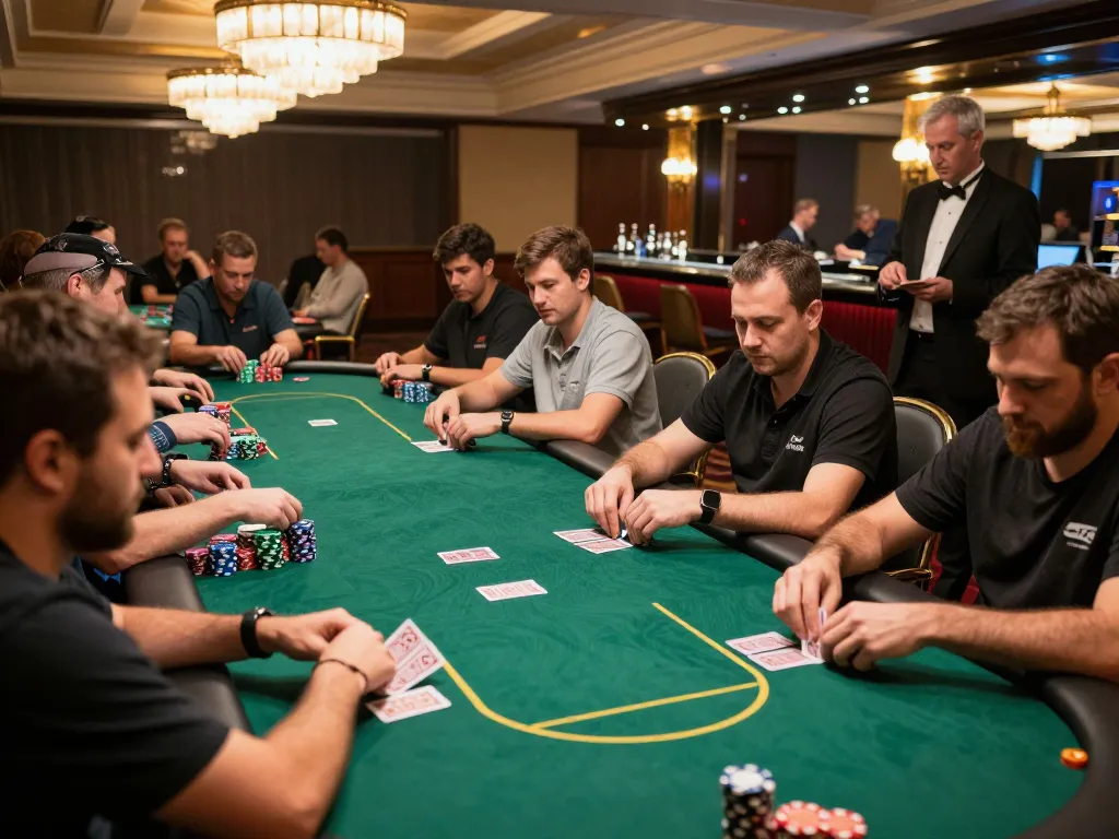Experience thrilling poker gameplay at 88vvgo's upscale casino, vibrant ambiance, and strategic betting interactions