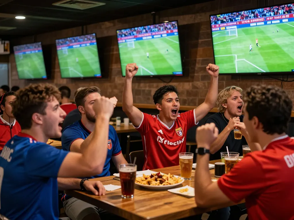 Socolive trực tiếp bóng đá brings fans together in an exciting sports bar setting filled with cheers.