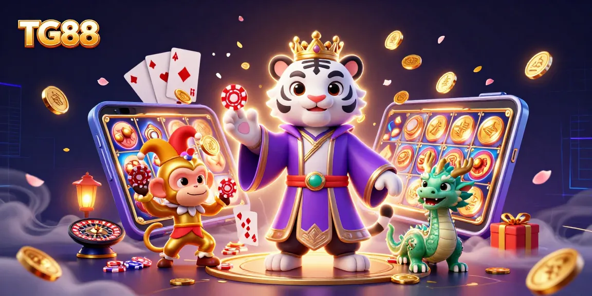 TG88 invites players to enjoy exciting casino games with vibrant visuals and engaging characters.