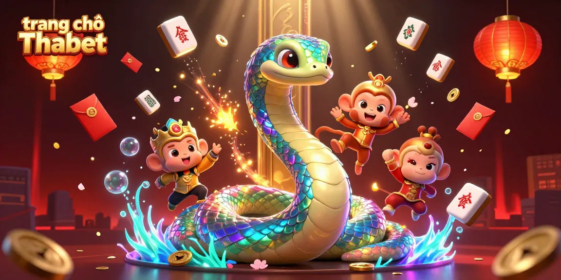 Engage in thrilling gameplay with trang chủ Thabet amidst colorful casino elements and vibrant characters.